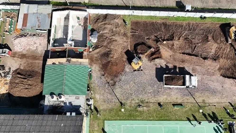 Unión Ferroviaria inicia la construcción del Complejo Recreativo "Fernando Collante" en Belgrano Norte